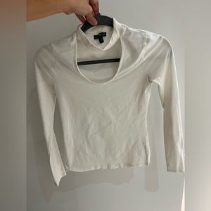 Express white cut out top